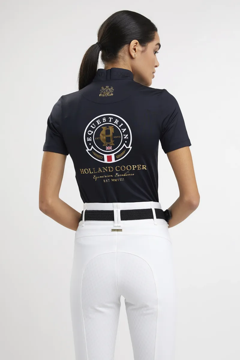 Holland Cooper Equestrian Short Sleeve Base Layer- Black -1
